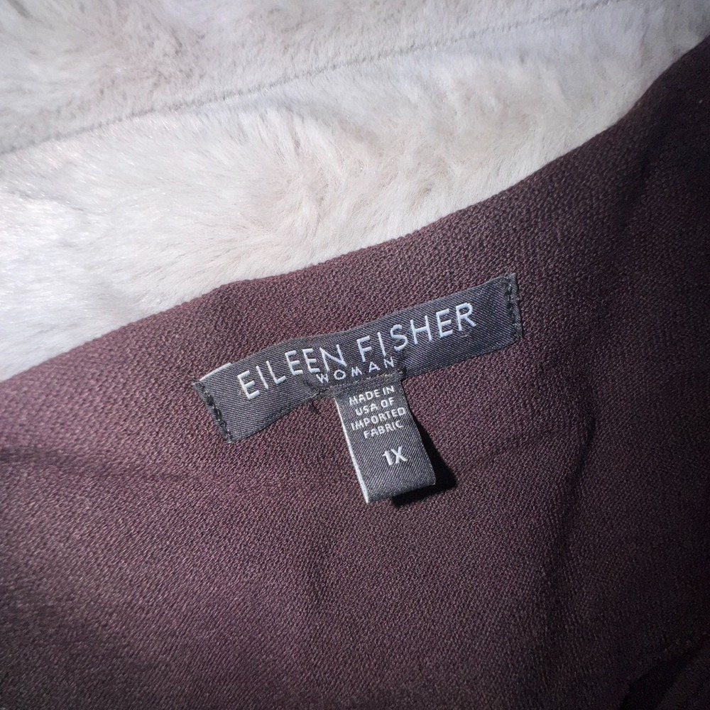 Eileen Fisher Cardigan Womens 1X Button Front Brown Slinky Liquid Knit Lagenlook - Picture 6 of 14